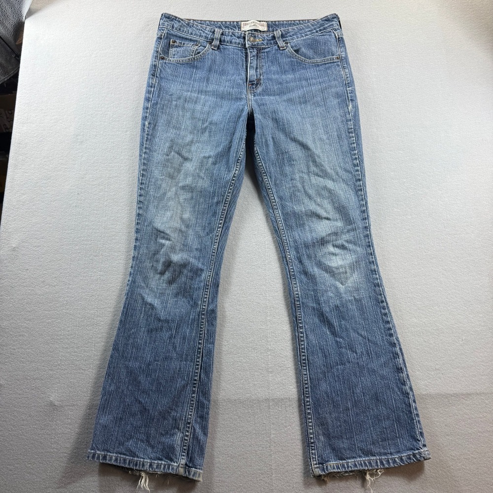 Levi Strauss Signature Jeans Women 12 Medium Blue Stretch Low Rise Bootcut‎
